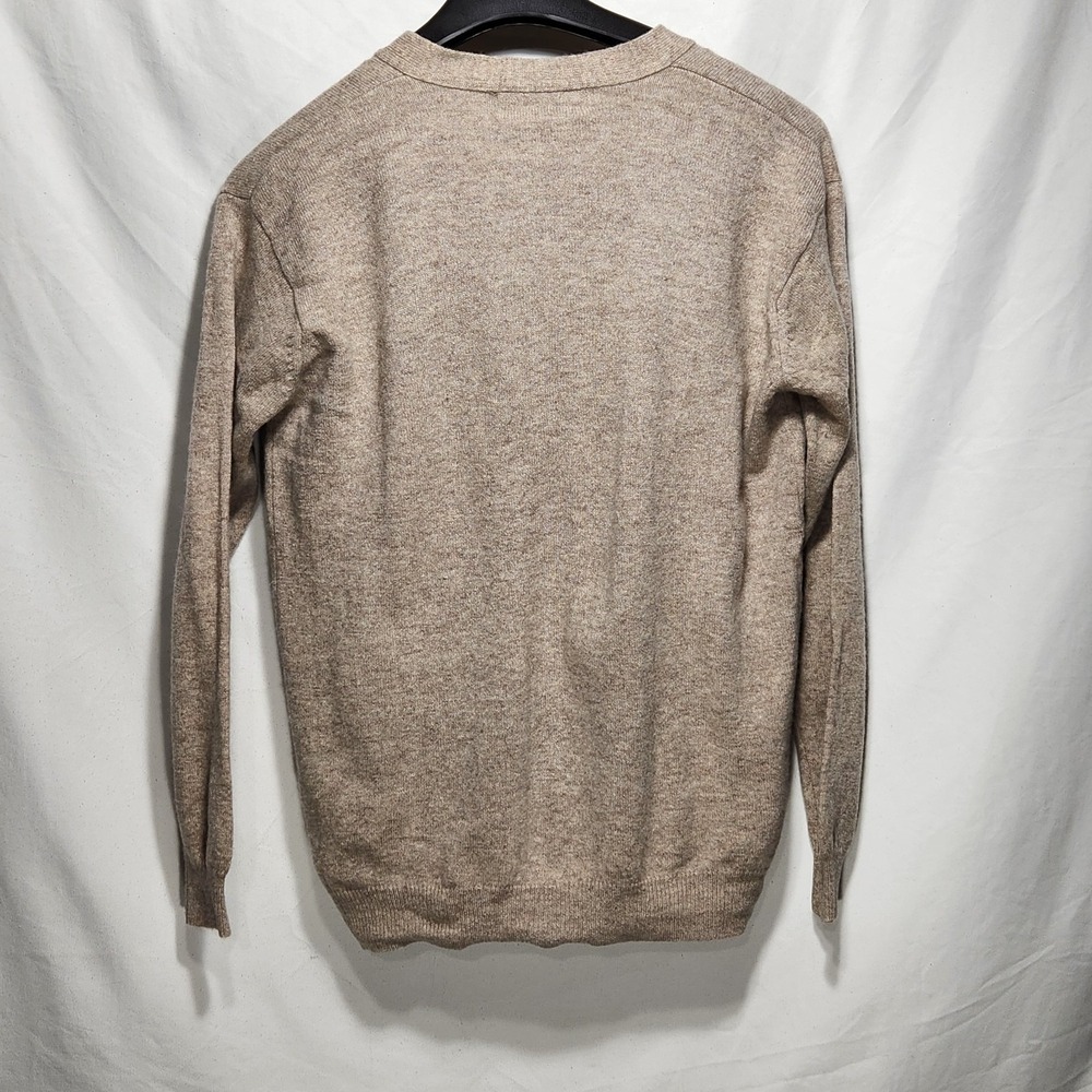 Woolovers Woolmark Mens Sweater Size Medium Beige 100% Pure New Wool - Picture 2 of 6